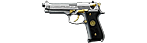 Beretta 92 Pistol, damask steel, ebony