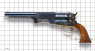 Colt Walker Revolver, M1847 miniature model on scale grid