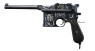 Mauser C-96 Pistol, decorated miniature model