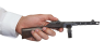 Shpagin Submachine Gun, M1941 miniature model in hand