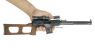 Бесшумная снайперская винтовка ВСС миниатюрная модель в руке